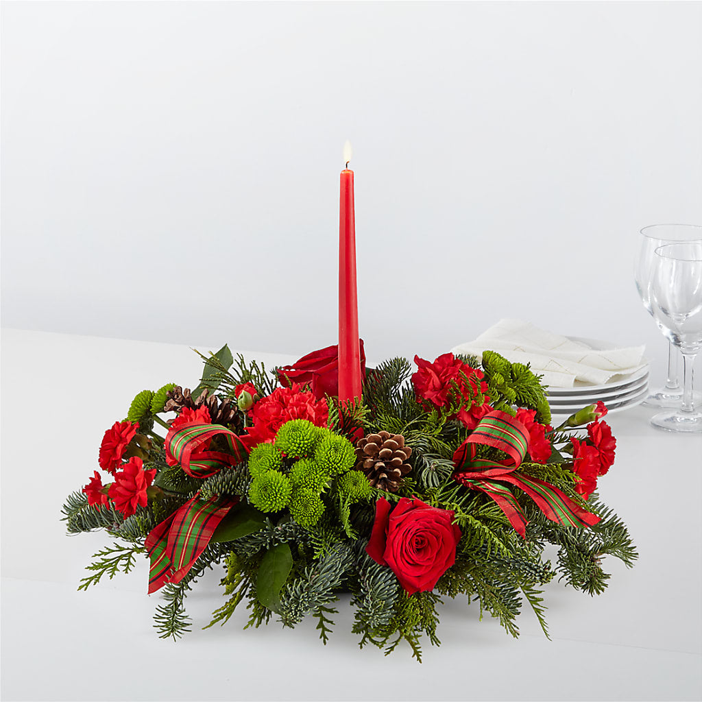 By the Candlelight Centerpiece – SUNSHINE FLOWERS & GIFTS, Joaquin TX
