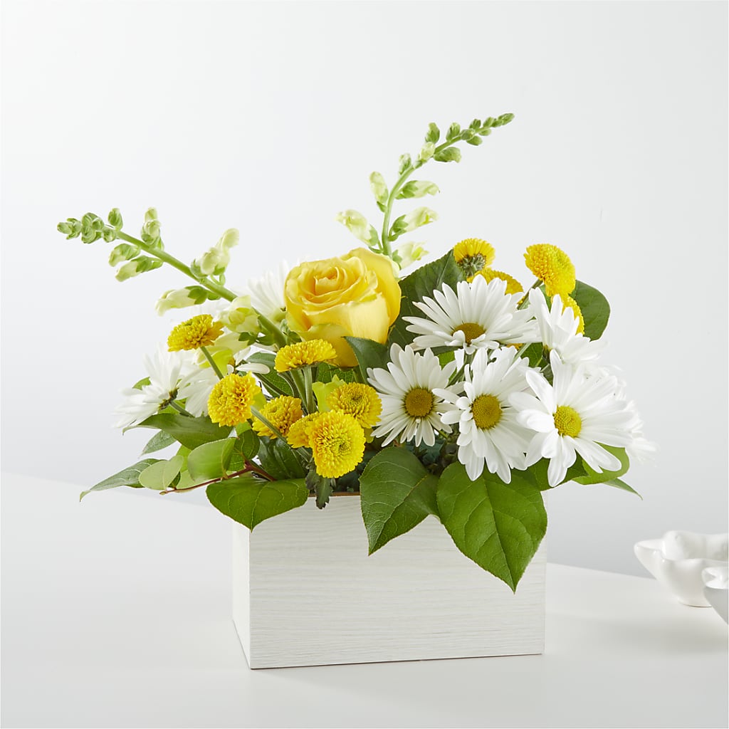 Sun Salutation Box Bouquet – SUNSHINE FLOWERS & GIFTS, Joaquin TX