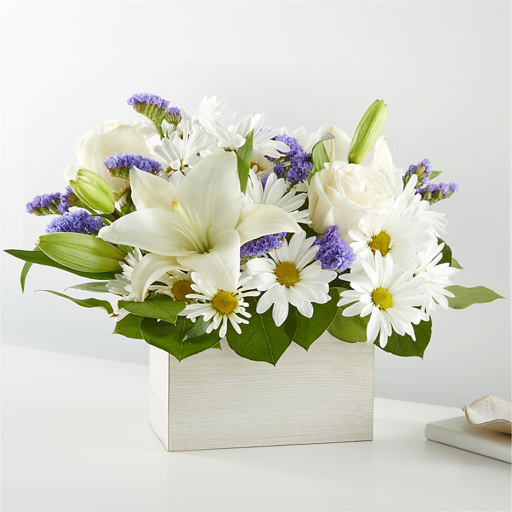 Beyond Blue Box Bouquet – SUNSHINE FLOWERS & GIFTS, Joaquin TX