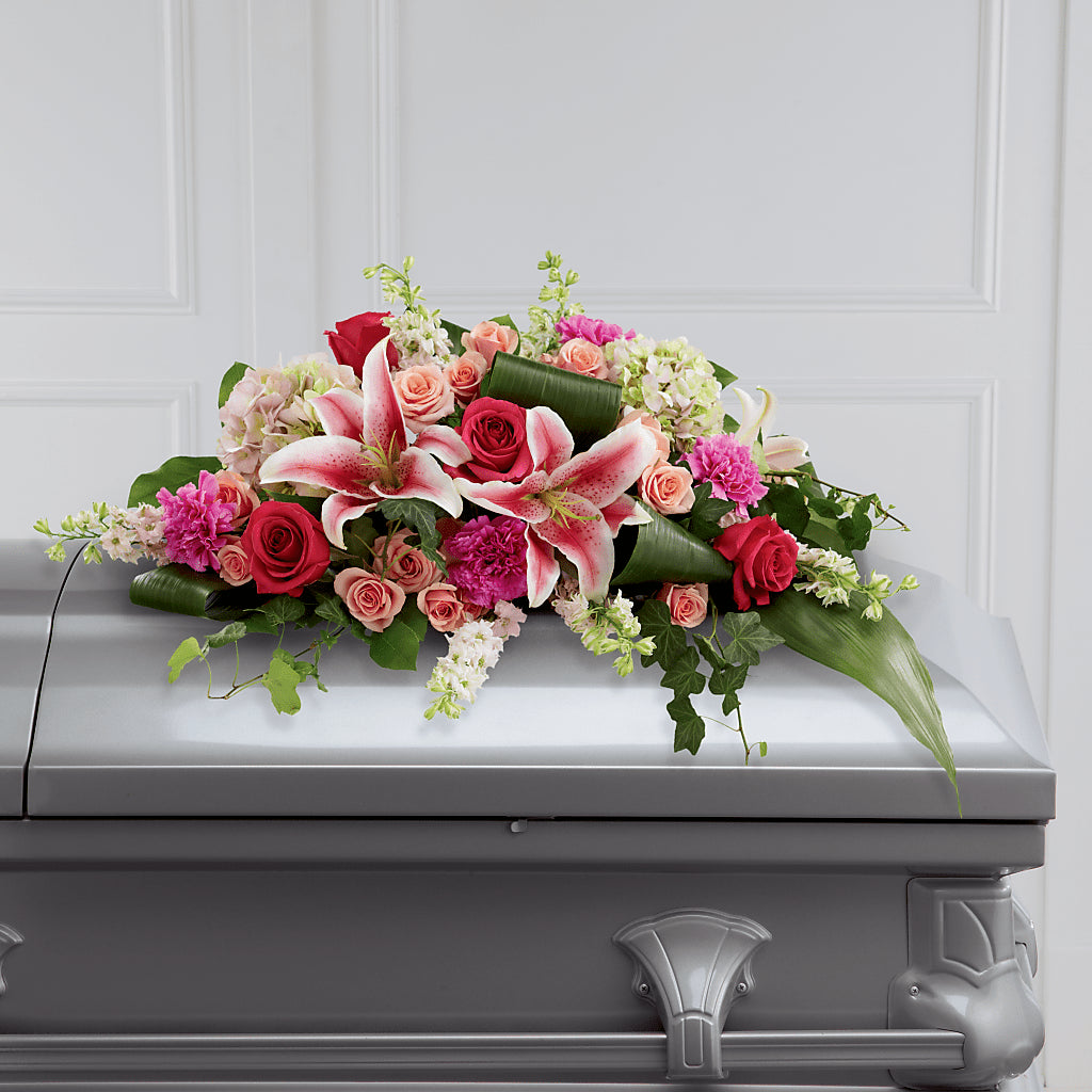 Splendid Grace Casket Spray – SUNSHINE FLOWERS & GIFTS, Joaquin TX
