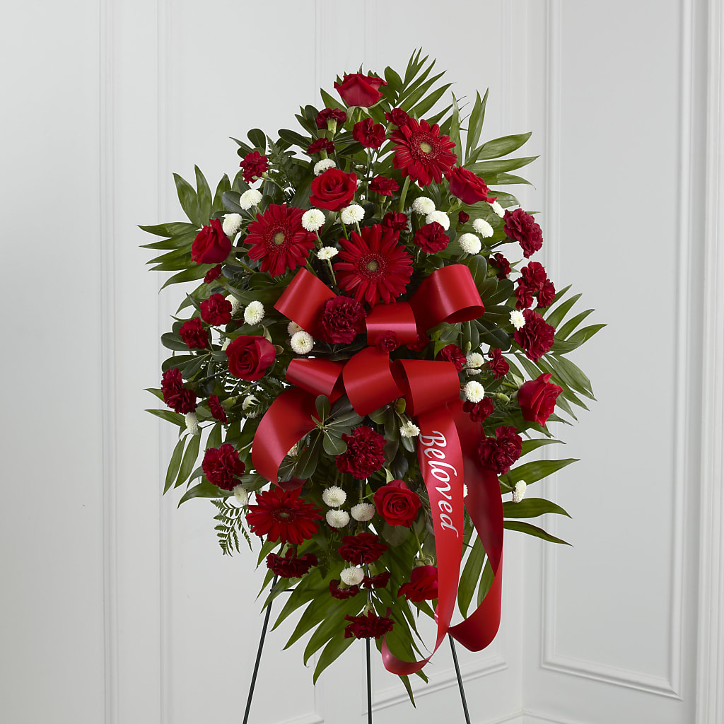 Treasured Memories Standing Spray – SUNSHINE FLOWERS & GIFTS, Joaquin TX