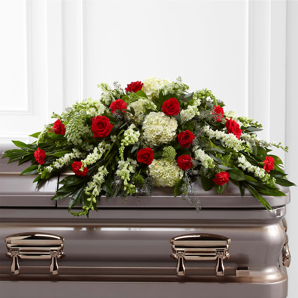 Sincerity Casket Spray – SUNSHINE FLOWERS & GIFTS, Joaquin TX