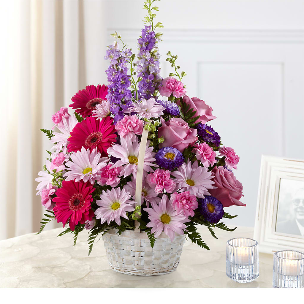 Pastel Peace Basket – SUNSHINE FLOWERS & GIFTS, Joaquin TX