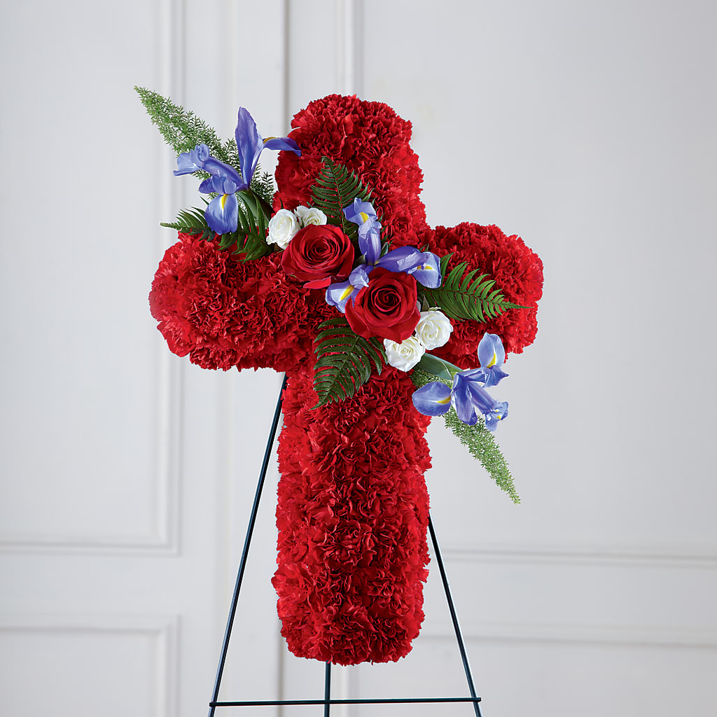 Faithful Hero Floral Cross – SUNSHINE FLOWERS & GIFTS, Joaquin TX