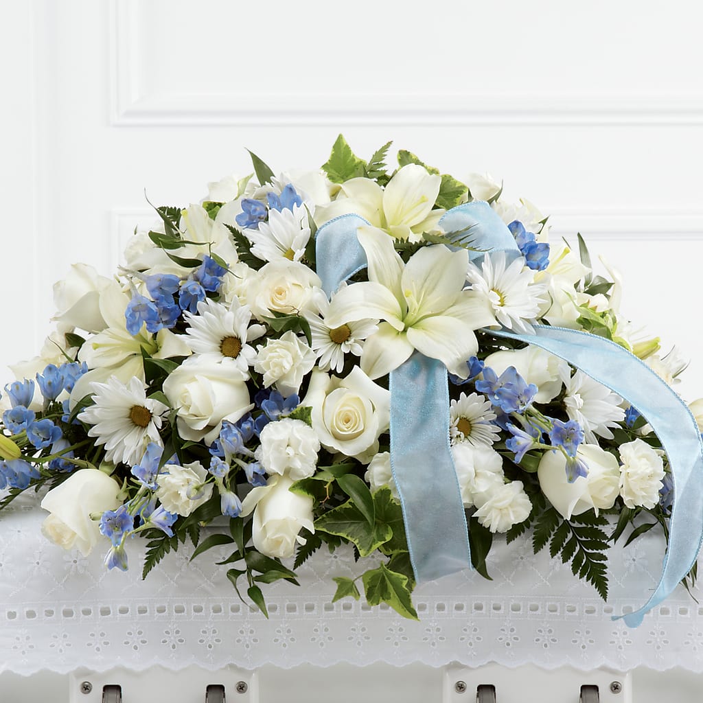 Tender Treasure Casket Spray – SUNSHINE FLOWERS & GIFTS, Joaquin TX