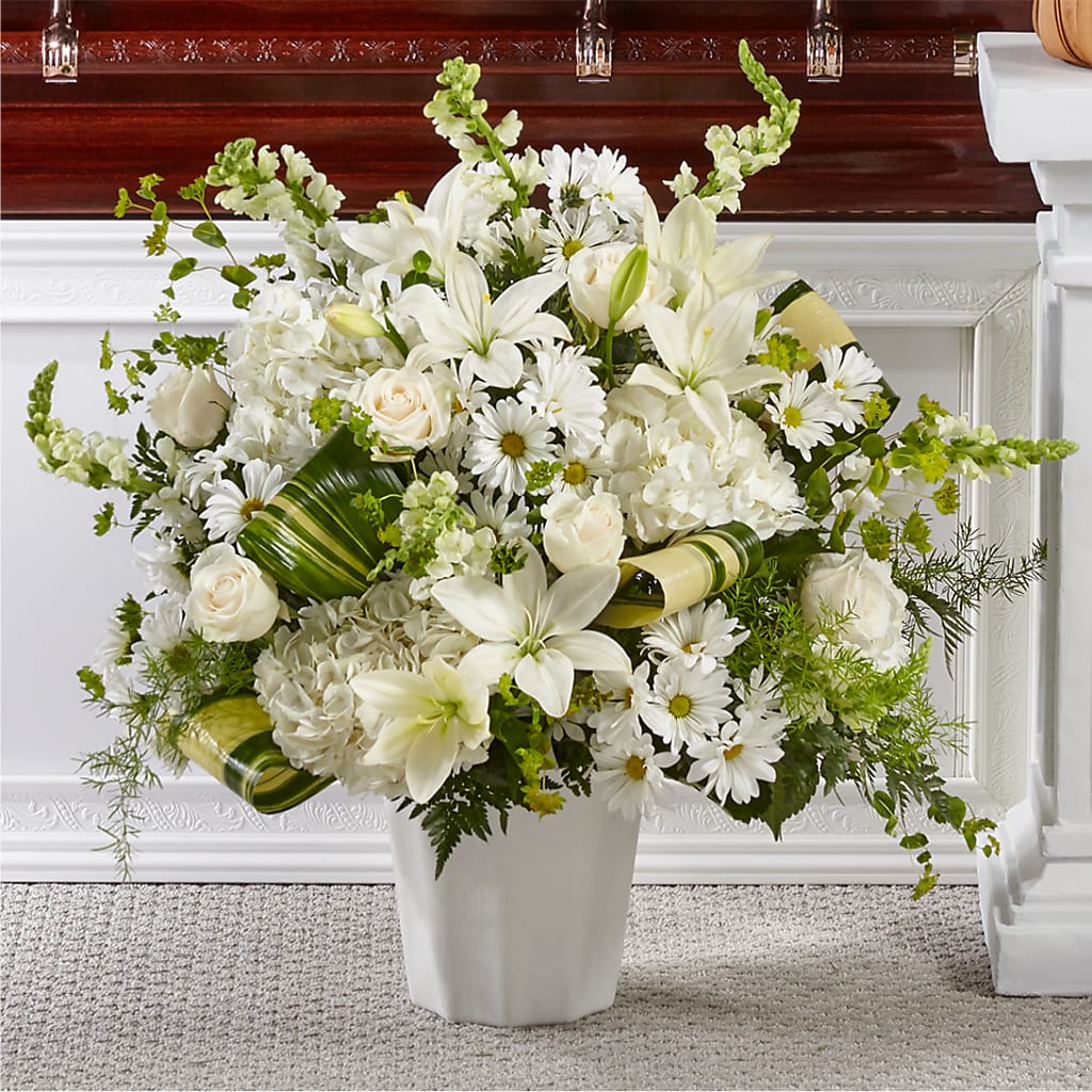 Thoughts of Tranquility Floor Basket – SUNSHINE FLOWERS & GIFTS, Joaquin TX
