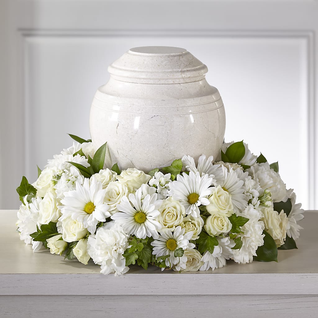 Ivory Gardens Cremation Adornment – SUNSHINE FLOWERS & GIFTS, Joaquin TX