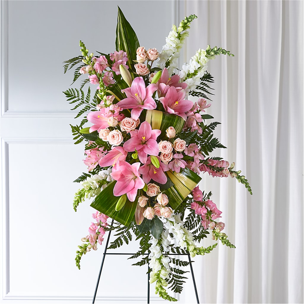 Elegant Embrace Standing Spray – SUNSHINE FLOWERS & GIFTS, Joaquin TX