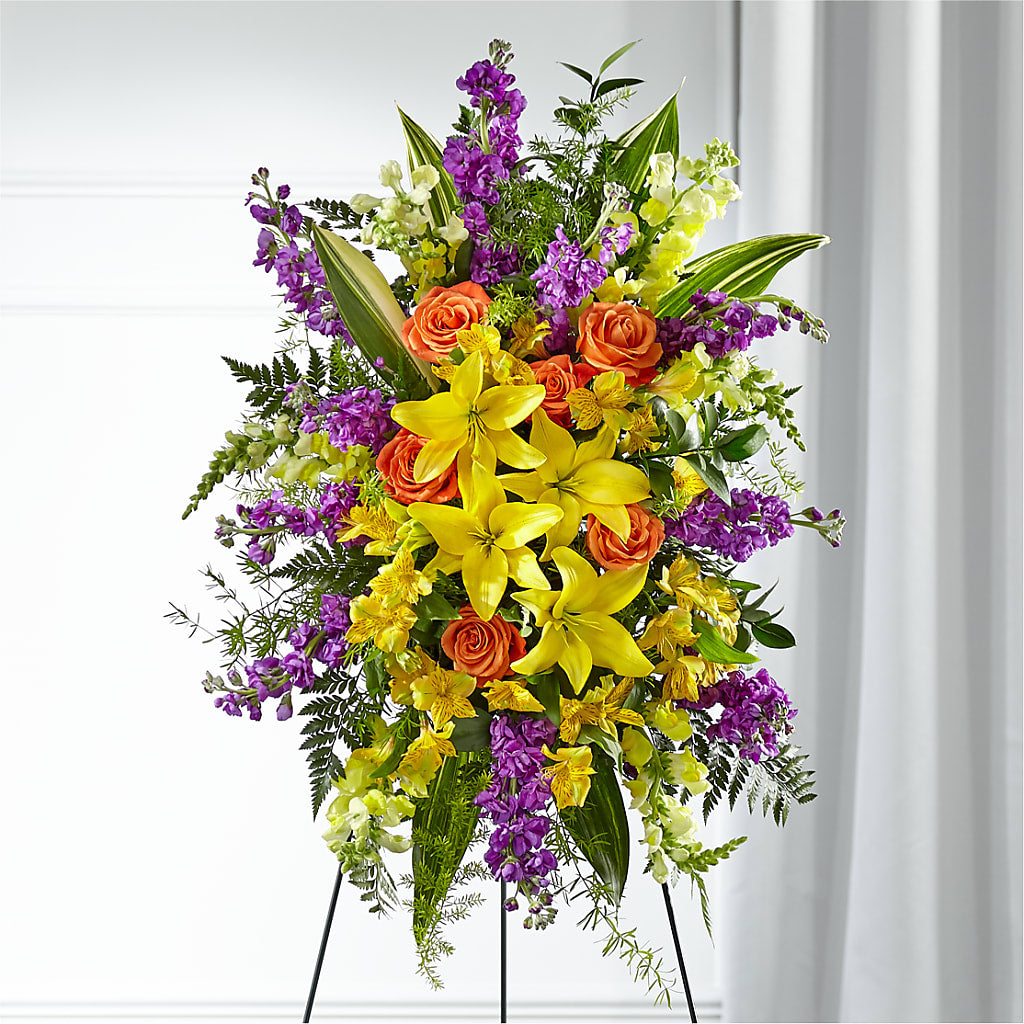 Thoughtful Prayers Standing Spray – SUNSHINE FLOWERS & GIFTS, Joaquin TX