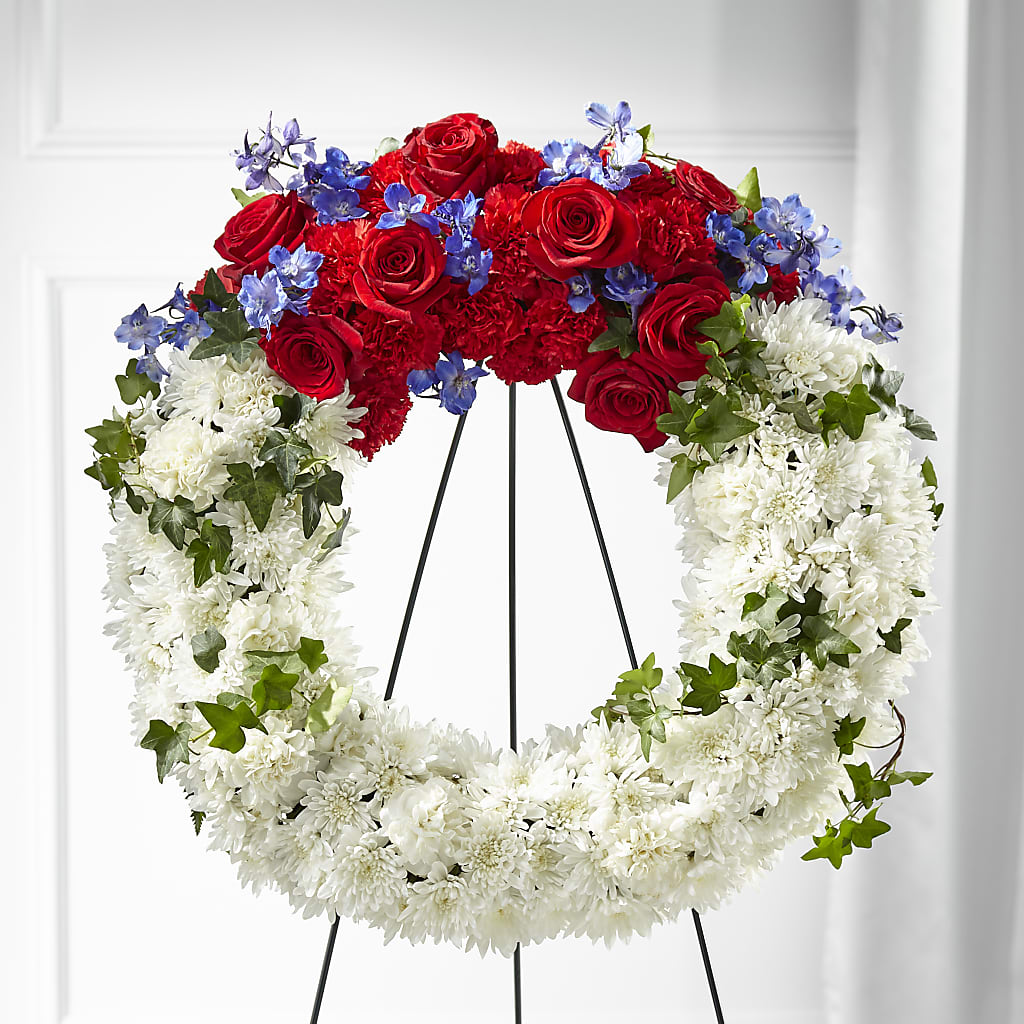 Patriotic Passion Wreath – SUNSHINE FLOWERS & GIFTS, Joaquin TX