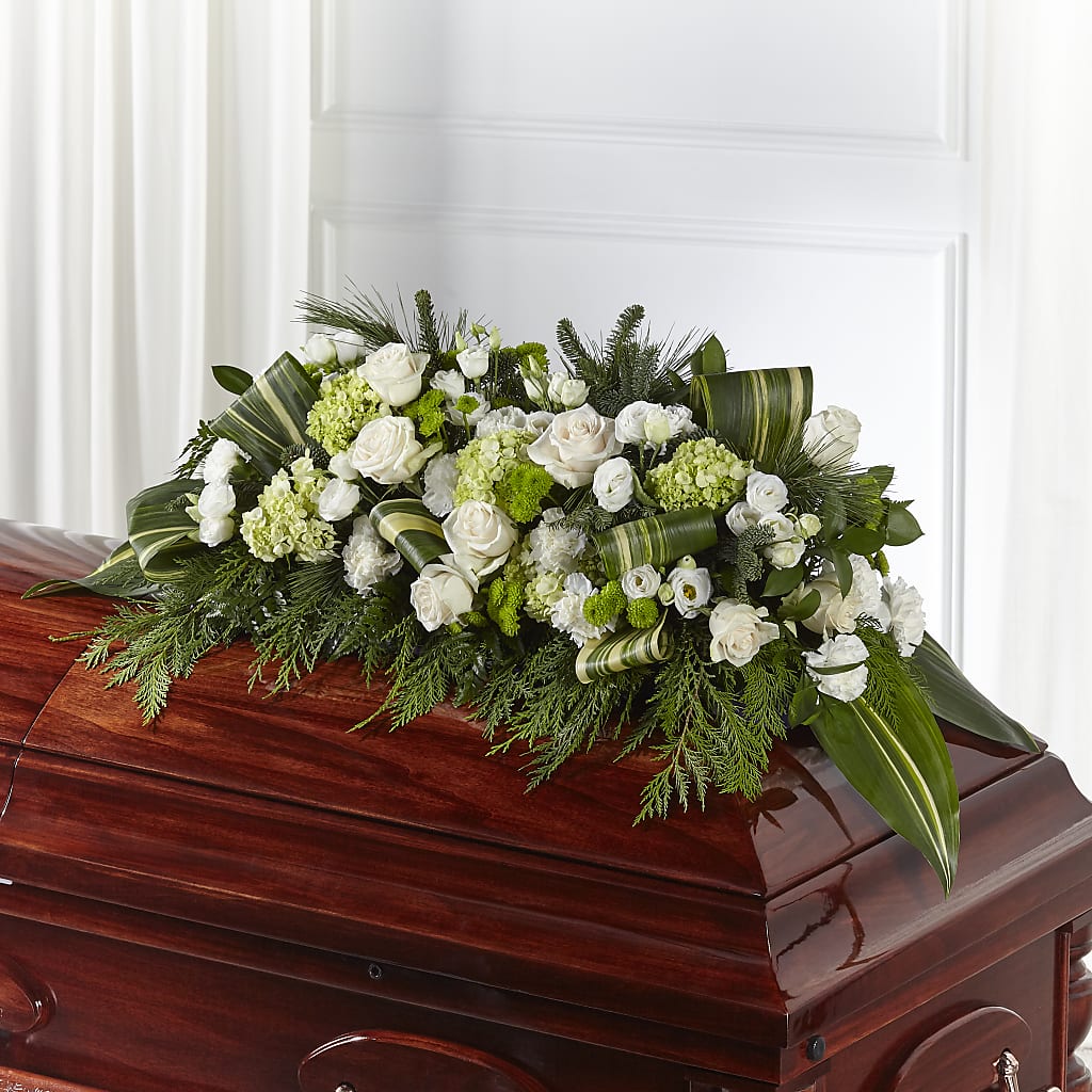 Hopeful Gesture Casket Spray – SUNSHINE FLOWERS & GIFTS, Joaquin TX