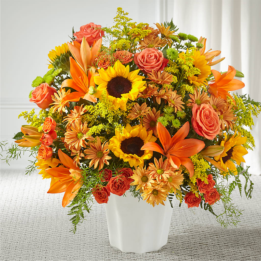 Harvest Thoughts Floor Basket – SUNSHINE FLOWERS & GIFTS, Joaquin TX