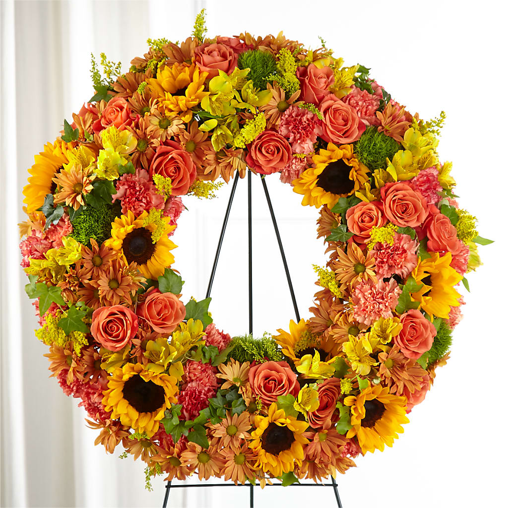 Autumnal Memories Wreath (Standard) – SUNSHINE FLOWERS & GIFTS, Joaquin TX