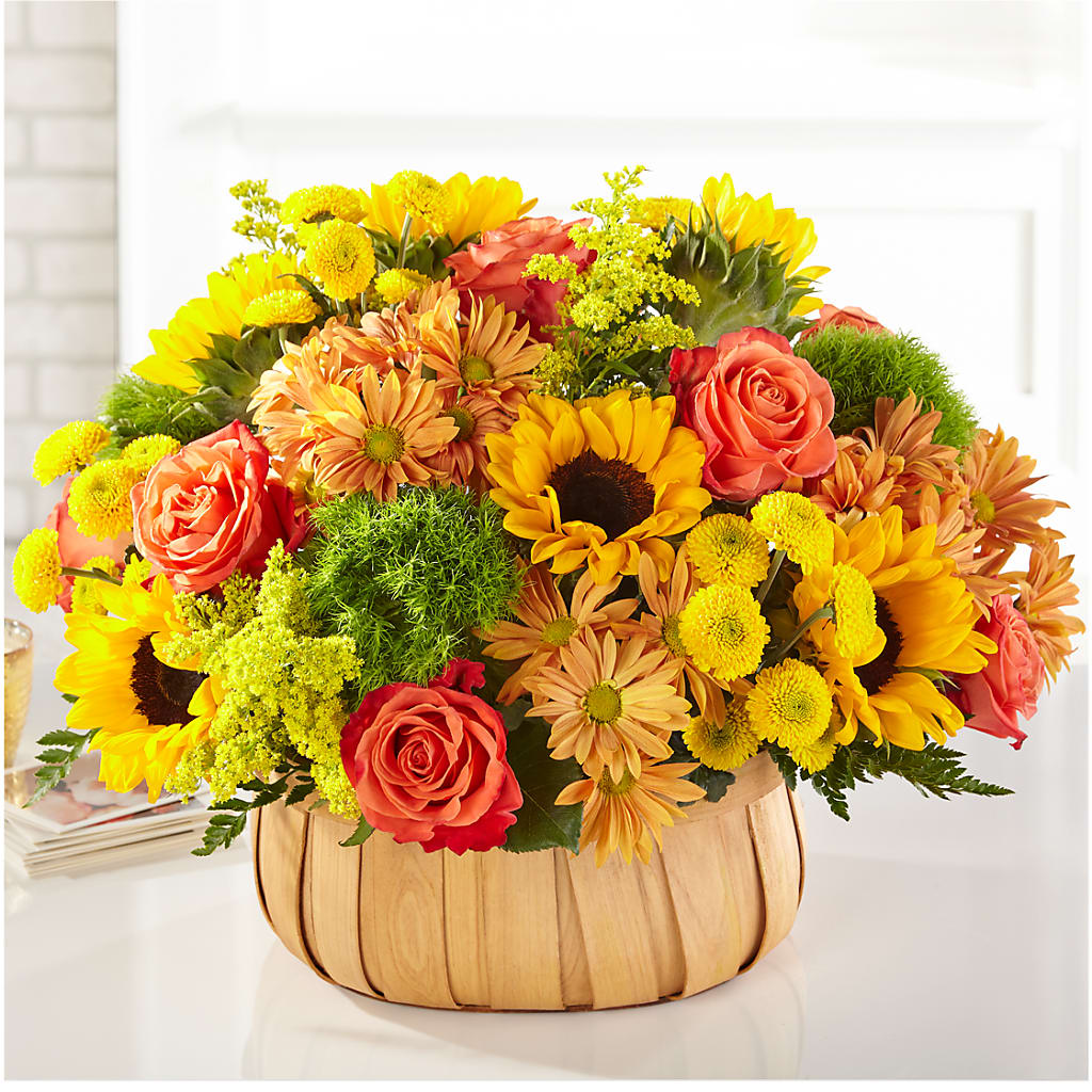Harvest Sunflower Basket – SUNSHINE FLOWERS & GIFTS, Joaquin TX