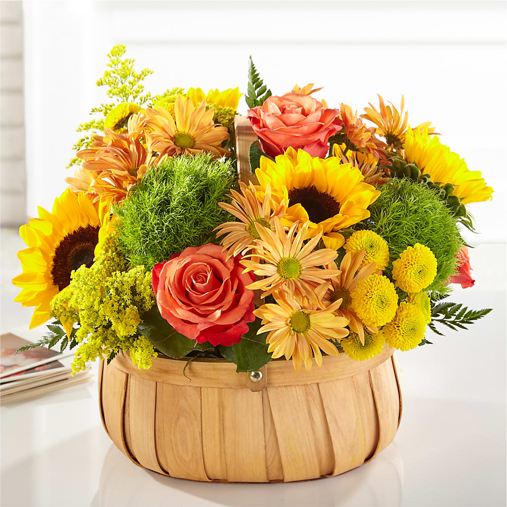 Harvest Sunflower Basket – SUNSHINE FLOWERS & GIFTS, Joaquin TX