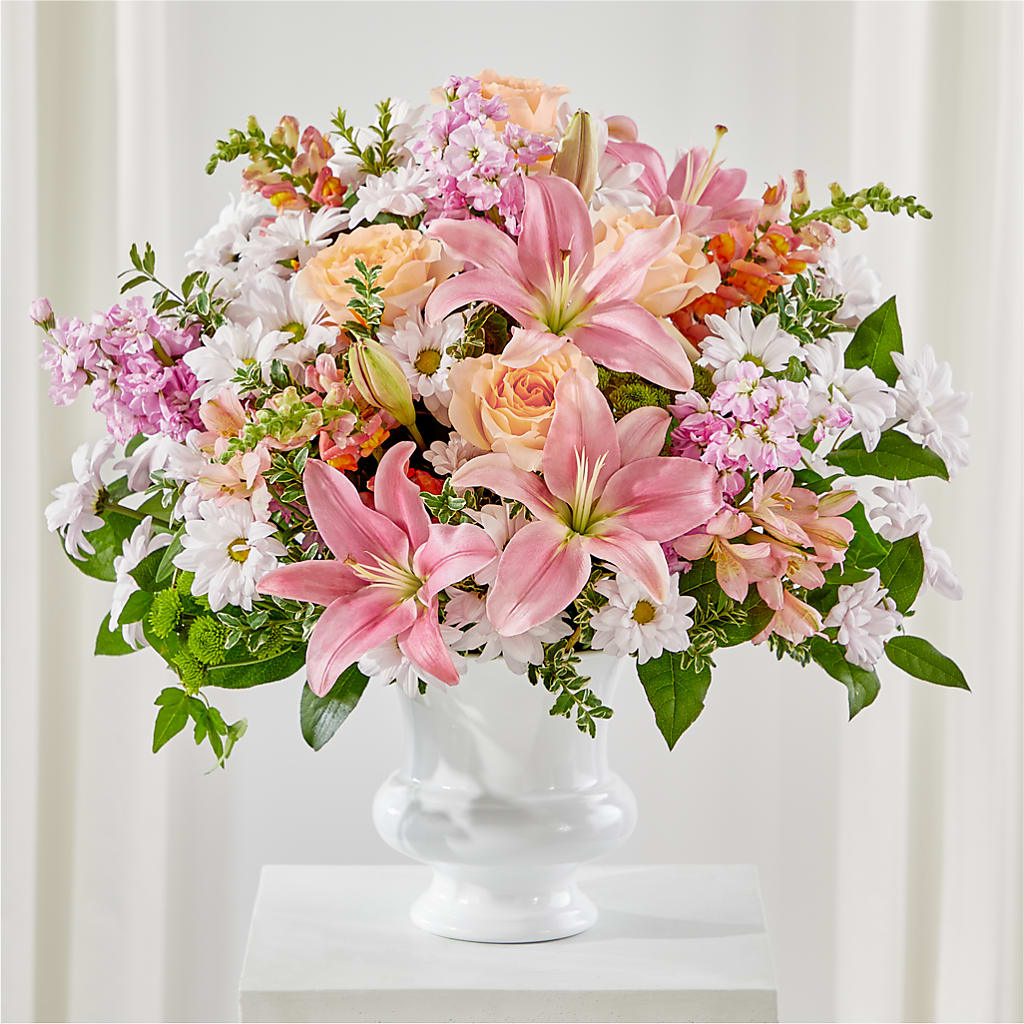 Heartfelt Gesture Urn Arrangement – SUNSHINE FLOWERS & GIFTS, Joaquin TX