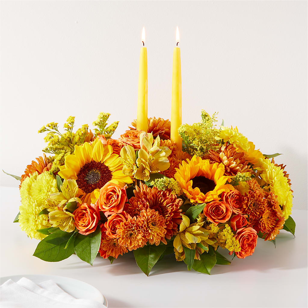 Autumn Harmony Centerpiece – SUNSHINE FLOWERS & GIFTS, Joaquin TX