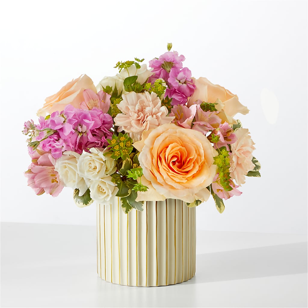 Paradise Bouquet with Ivory Vase – SUNSHINE FLOWERS & GIFTS, Joaquin TX
