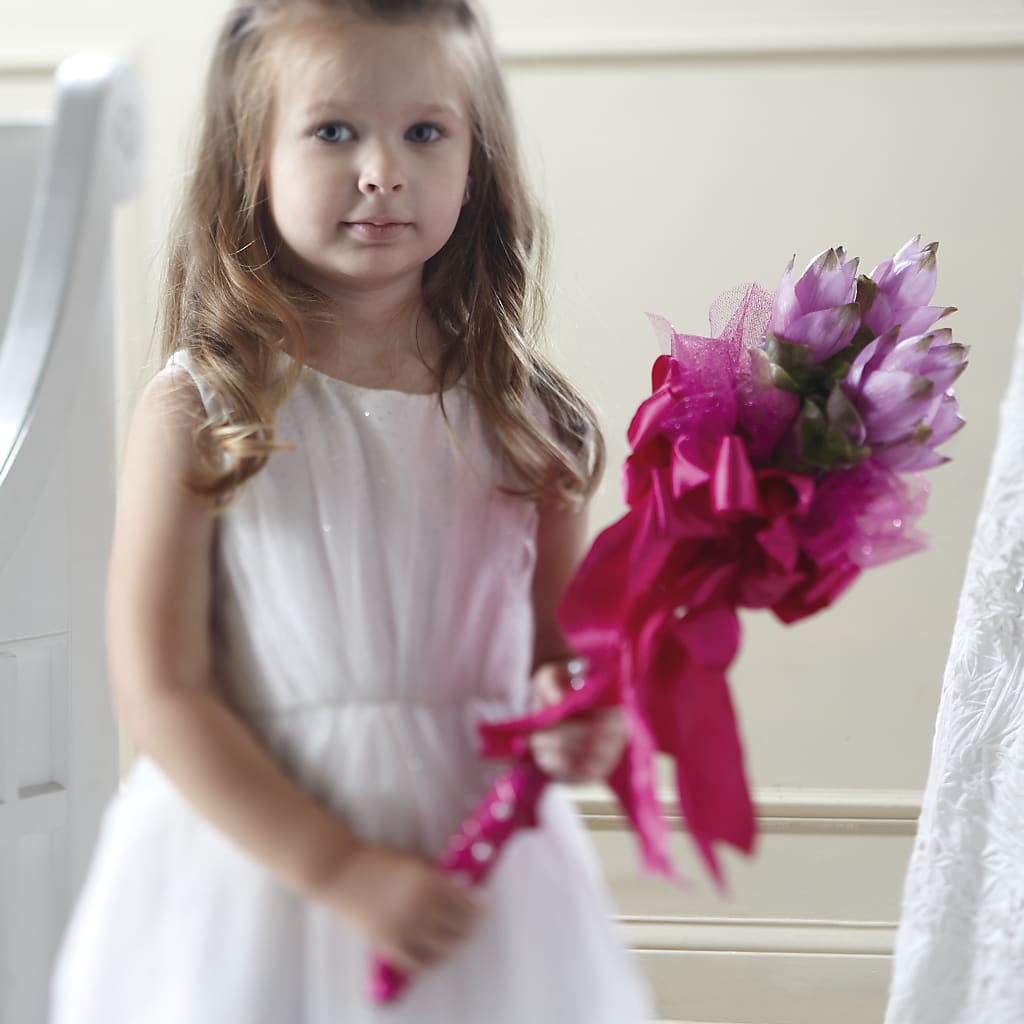 Sparkle Pink Flower Girl Bouquet – SUNSHINE FLOWERS & GIFTS, Joaquin TX