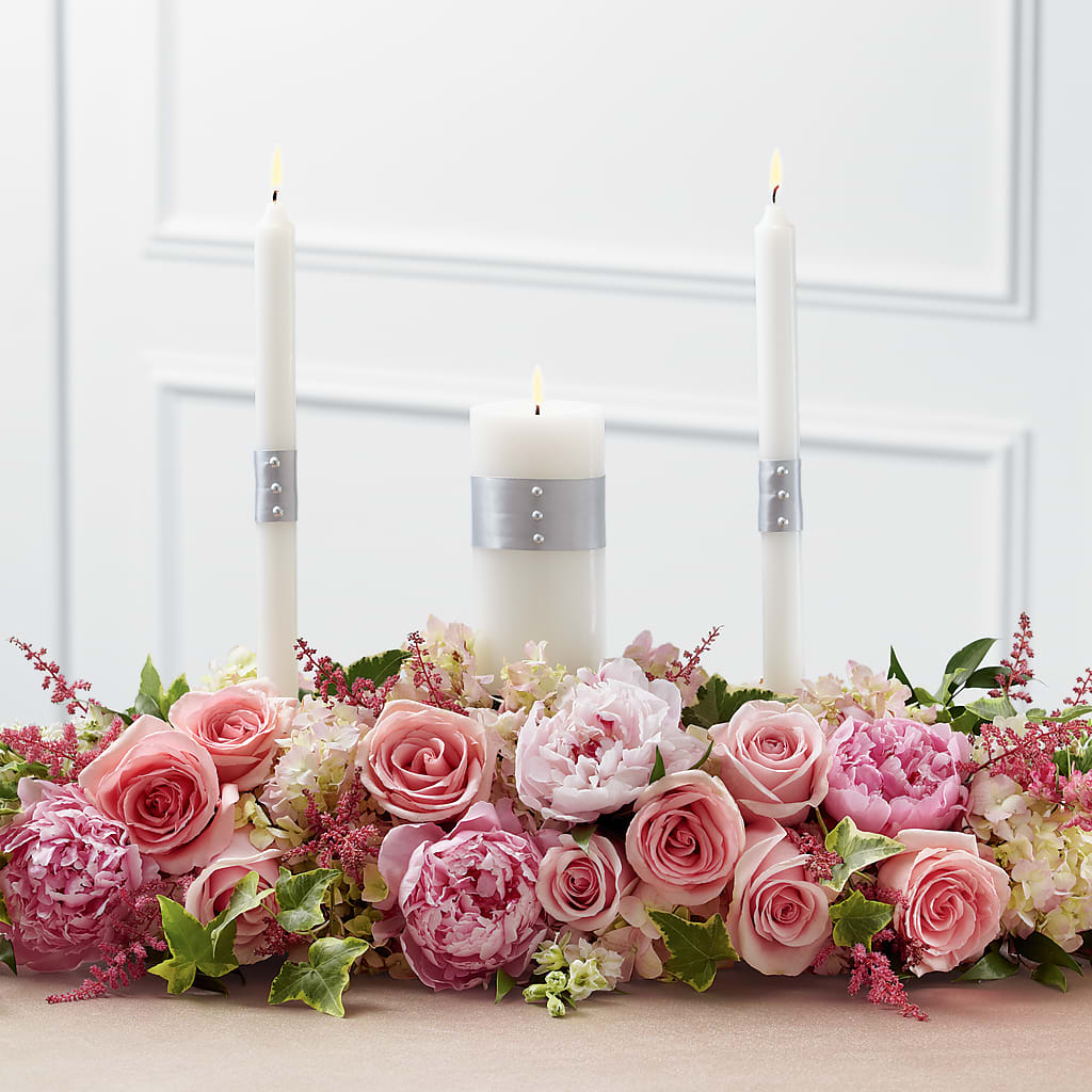 Worldwide Romance Unity Candle Arrangement – SUNSHINE FLOWERS & GIFTS, Joaquin TX