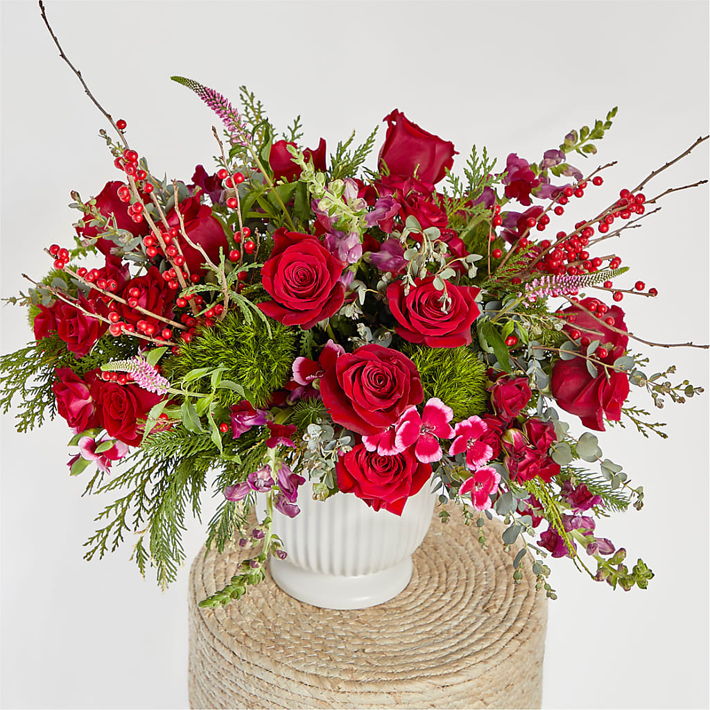 Big Red Bow Bouquet – SUNSHINE FLOWERS & GIFTS, Joaquin TX