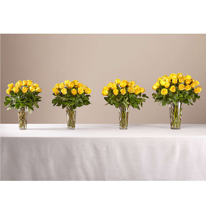 Long Stem Yellow Rose Bouquet – SUNSHINE FLOWERS & GIFTS, Joaquin TX