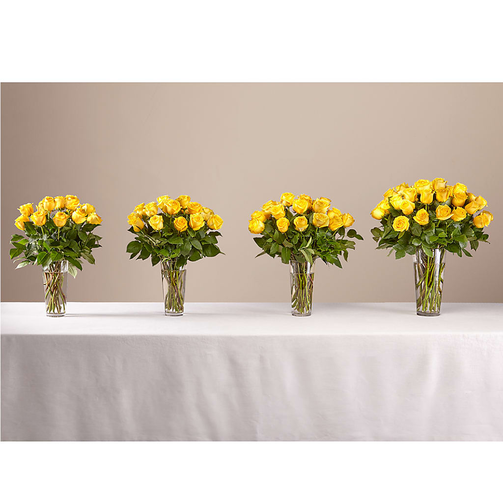Long Stem Yellow Rose Bouquet – SUNSHINE FLOWERS & GIFTS, Joaquin TX