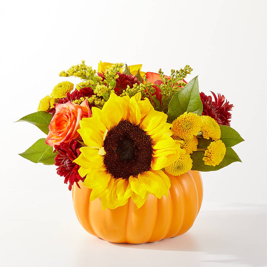 Golden Gourd Pumpkin Bouquet – SUNSHINE FLOWERS & GIFTS, Joaquin TX