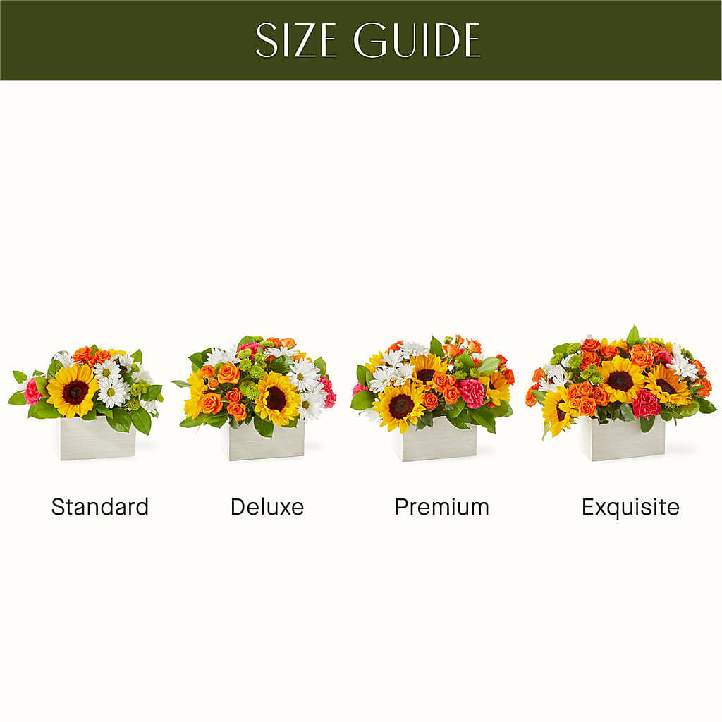 Sun-drenched Blooms Box Bouquet – SUNSHINE FLOWERS & GIFTS, Joaquin TX