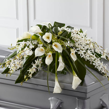 Angel Wings Casket Spray – SUNSHINE FLOWERS & GIFTS, Joaquin TX