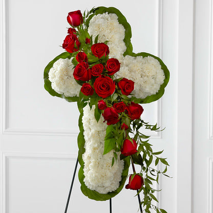 Floral Cross Easel – SUNSHINE FLOWERS & GIFTS, Joaquin TX