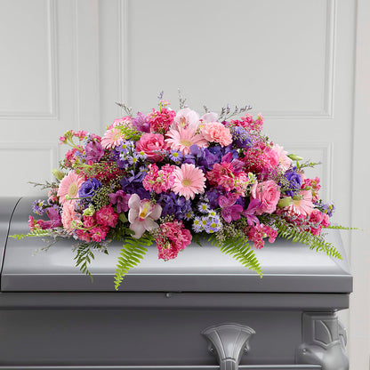 Glorious Garden Casket Spray – SUNSHINE FLOWERS & GIFTS, Joaquin TX