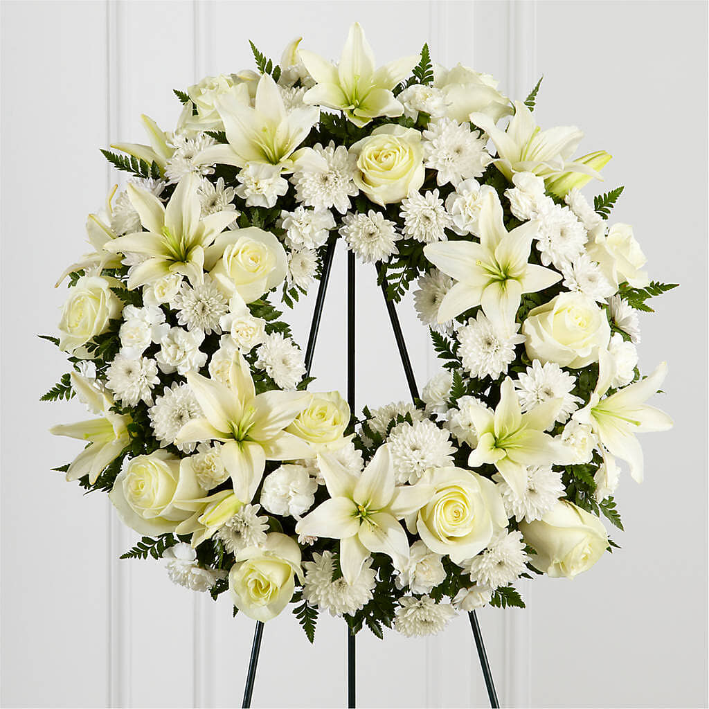 Treasured Tribute Wreath – SUNSHINE FLOWERS & GIFTS, Joaquin TX