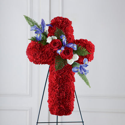 Faithful Hero Floral Cross – SUNSHINE FLOWERS & GIFTS, Joaquin TX