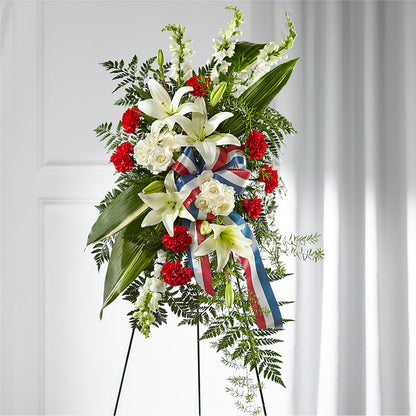 Stars of Life Standing Spray – SUNSHINE FLOWERS & GIFTS, Joaquin TX