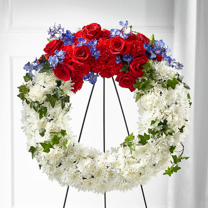 Patriotic Passion Wreath – SUNSHINE FLOWERS & GIFTS, Joaquin TX