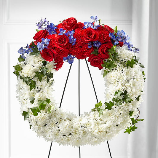Patriotic Passion Wreath – SUNSHINE FLOWERS & GIFTS, Joaquin TX