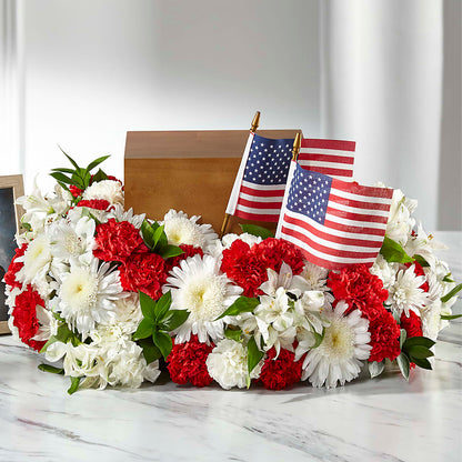 Spirit of Patriotism Cremation Adornment – SUNSHINE FLOWERS & GIFTS, Joaquin TX