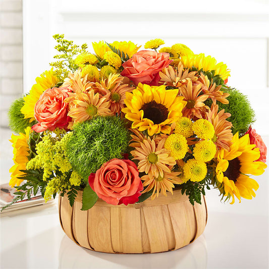 Harvest Sunflower Basket – SUNSHINE FLOWERS & GIFTS, Joaquin TX