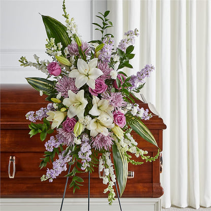 Grateful Hearts Standing Spray – SUNSHINE FLOWERS & GIFTS, Joaquin TX
