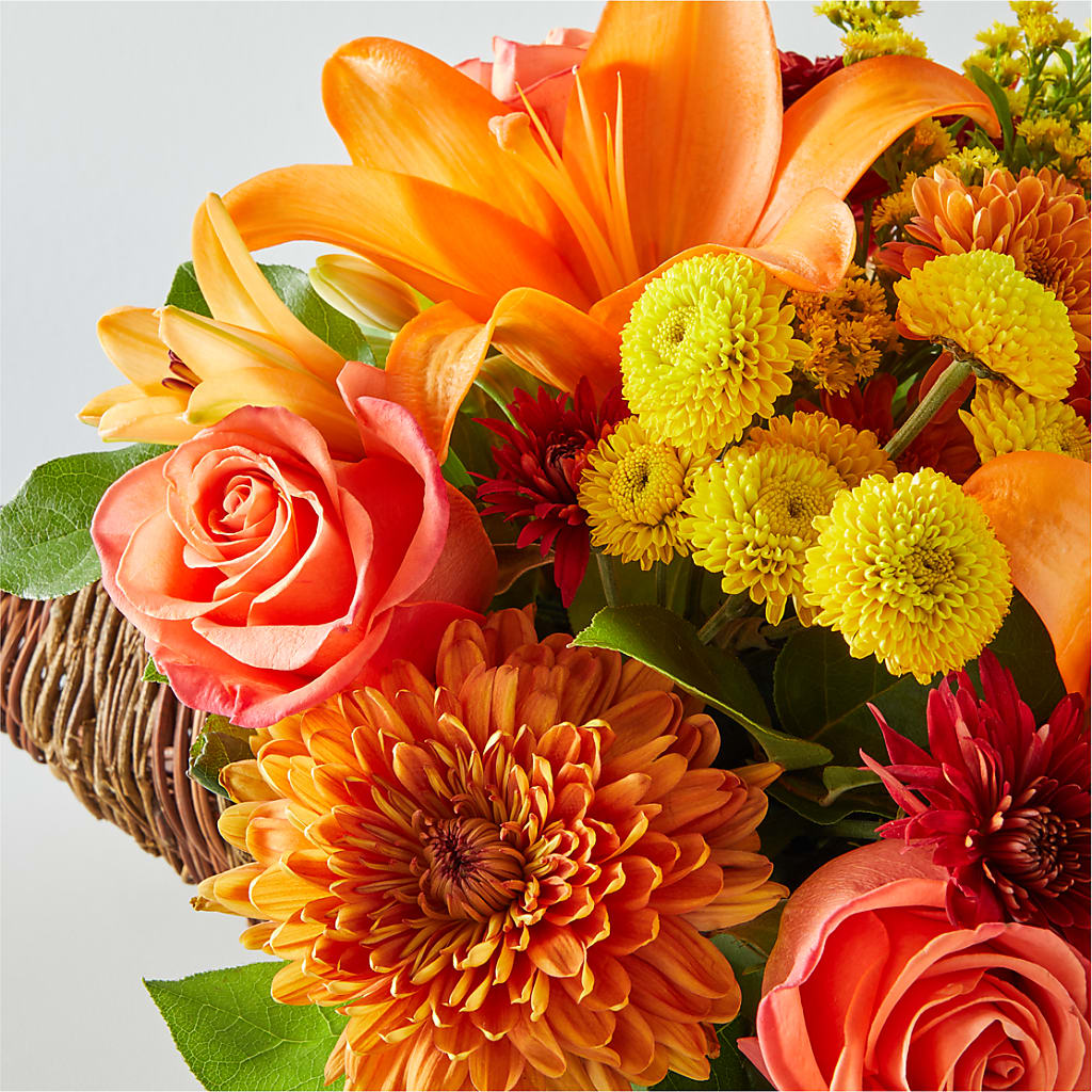 Bouquet of Blessings Cornucopia – SUNSHINE FLOWERS & GIFTS, Joaquin TX