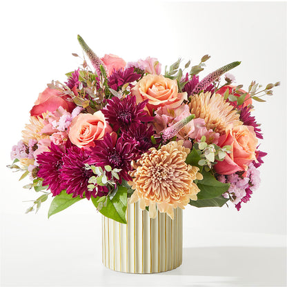 Berry Cobbler Bouquet with Ivory Vase – SUNSHINE FLOWERS & GIFTS, Joaquin TX