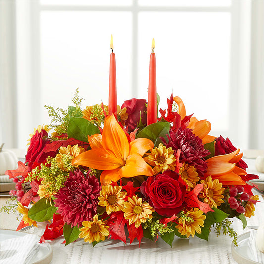 Autumn's Embrace Centerpiece – SUNSHINE FLOWERS & GIFTS, Joaquin TX