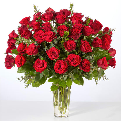 Forever Yours Fifty Stem Red Rose Bouquet – SUNSHINE FLOWERS & GIFTS, Joaquin TX